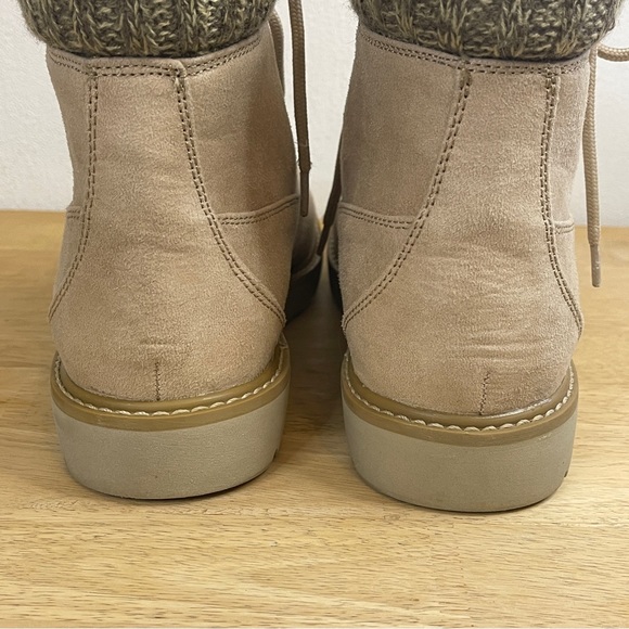 Cliffs by White Mountain Malini Sand Knit Ankle Suede Booties Boots Size 9 - Picture 8 of 13